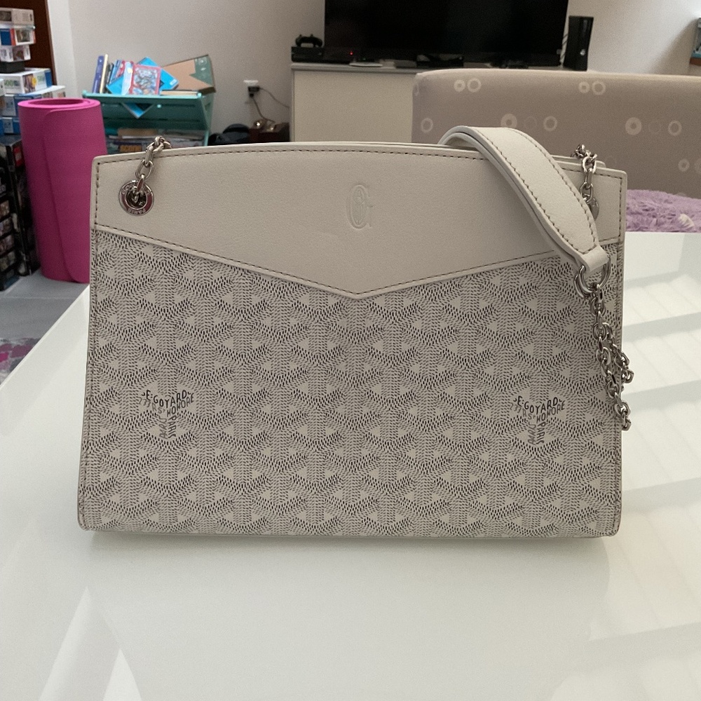 Rouette White Leather Bag